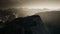 Dramatic sky over steps in a mountain