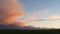 Dramatic Sky Storm Cloud Formation At Dusk Sunset