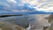 Dramatic sky, storm clouds over a stormy sea