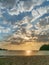 Dramatic sky at sunset off the Pacific coast of Costa Rica, in the Guanacaste province