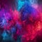 Dramatic smoke in contrasting vivid red blue, abstract, backgrounds