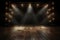 Dramatic Spotlight Illuminates Empty Wooden Stage