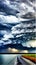 Dramatic Storm Clouds Gathering illustration Artificial Intelligence artwork generated