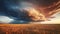 Dramatic Storm Clouds Over the Prairie