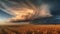 Dramatic Storm Clouds Over the Prairie