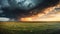 Dramatic Storm Clouds Over the Prairie