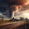 Dramatic Storm Over Rural Landscape