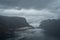 Dramatic Storm Sky Over Aurlandsfjord in Norway from Stegastein