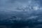 Dramatic stormy dark cloudy sky, natural photo background