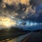 Dramatic, Stormy Highway