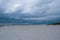 Dramatic stormy sky over the beach in Clearwater, Florida