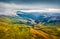 Dramatic summer scene of Svydovets mountain range with Blyznytsi peak on background.