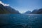 Dramatic sunny and beauty landscape at Hjorundfjord, Norway