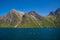 Dramatic sunny and beauty landscape at Hjorundfjord, Norway