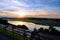 Dramatic sunrise over Laugharne â€“ Wales, United Kingdom