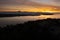 Dramatic Sunrise Over Lummi Island, Washington.