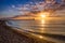 Dramatic Sunset at Michigan City East Pierhead Lighthouse