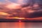 Dramatic Sunset Over Lake Huron on Mackinac Island in Michigan