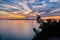 Dramatic Sunset Over Lake Huron on Mackinac Island in Michigan