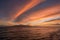 Dramatic sunset over Lanai from Lahaina on Maui