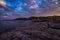 Dramatic sunset over Tadoussac, Quebec