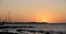 a dramatic sunset in the port of Punta del Este, Maldonado, Uruguay