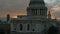 Dramatic Sunset by St Paul\'s Cathedral in London, UK - Wide Angle Shot