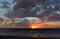 Dramatic Sunset at Torrance State Beach, Los Angeles County, California