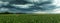 Dramatic thundercloud over a wheat field