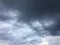 Dramatic thunderclouds as a background. Evening sky