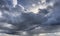 Dramatic thunderstorm clouds