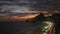 Dramatic timelapse sunset clouds over Ipanema Beach in Rio de Janeiro, Brazil