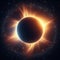 Dramatic Total Solar Eclipse with Flaming Corona