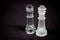 Dramatic, Twin King Chess pieces on a black Background