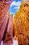 The dramatic and unique patterns of Slot Canyons in Cathedral Gorge in the Nevada Desert