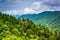 Dramatic view of the Appalachian Mountains from Newfound Gap Road, at Great Smoky Mountains National Park, Tennessee.