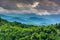 Dramatic view of the Appalachian Mountains from Newfound Gap Road, at Great Smoky Mountains National Park, Tennessee.