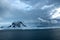 Dramatic View with clouds of Antarctica