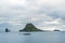 Dramatic view on Drangarnir and Tindholmur sea stacks