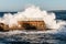 Dramatic Wave Crashing Over Children\'s Pool Seawall