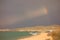 Dramatic weather moving over a popular campground in the desert