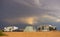 Dramatic weather moving over a popular campground in the desert