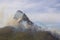 Dramatic wildfire with gale force winds on Lion`s Head Mountain, Cape Town.