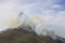 Dramatic wildfire with gale force winds on Lion`s Head Mountain, Cape Town.