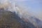Dramatic wildfire with gale force winds on Lion`s Head Mountain, Cape Town.