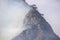 Dramatic wildfire with gale force winds on Lion`s Head Mountain, Cape Town.