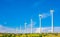 Dramatic Wind Turbine Farm in the Desert of California.