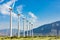 Dramatic Wind Turbine Farm in the Deserts of California.