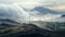 Dramatic Wind Turbines In Fog: Detailed Atmospheric Portraits