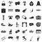 Dramatization icons set, simple style